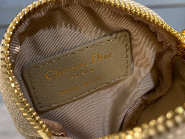 D*or detachable D*or caro round coin purse