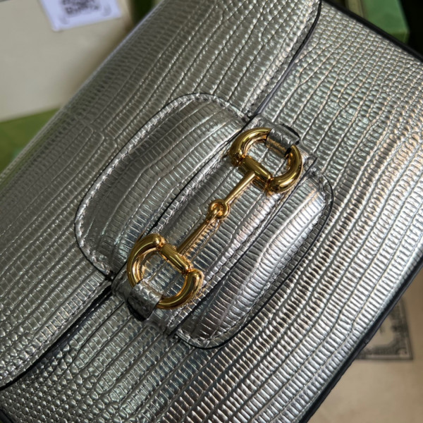 G*u*i horsebit 1955 lizard mini bag