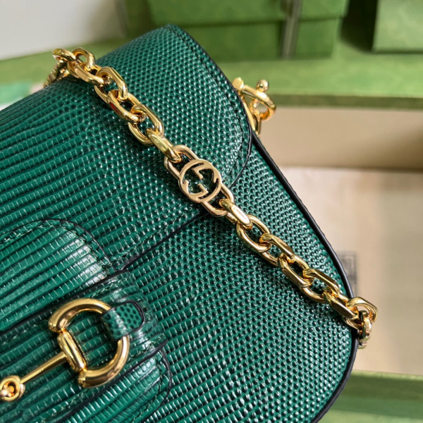 G*u*i horsebit 1955 lizard mini bag