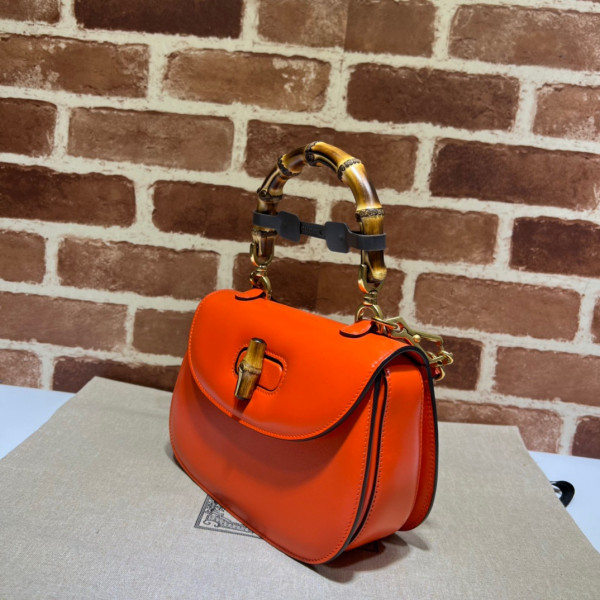 G*u*i small top handle bag with bamboo