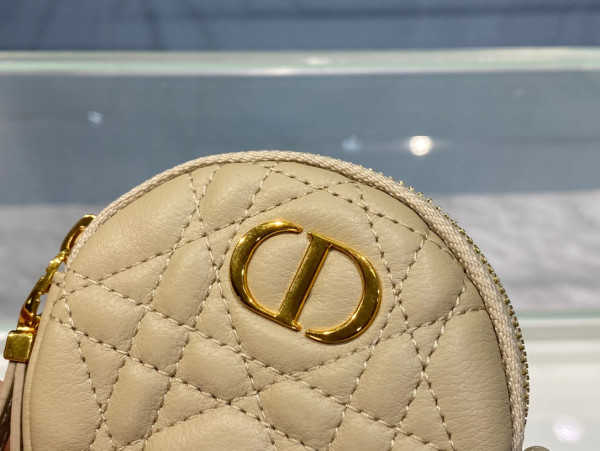 D*or detachable D*or caro round coin purse