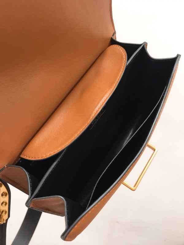 Pra*a cahier leather shoulder bag