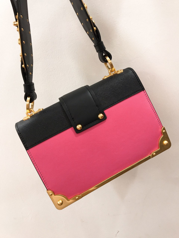 Pra*a cahier leather shoulder bag