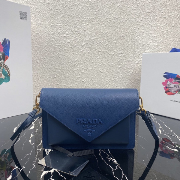 Pra*a saffiano leather mini-bag
