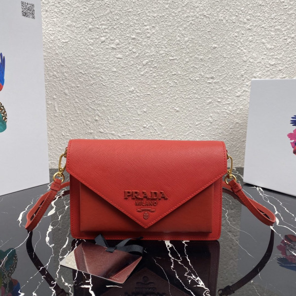 Pra*a saffiano leather mini-bag