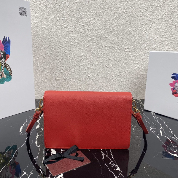 Pra*a saffiano leather mini-bag