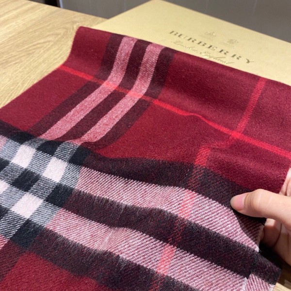 B**rry check cashmere scarf