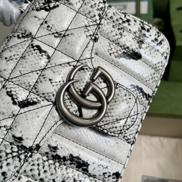 G*u*i gg marmont python mini top handle bag