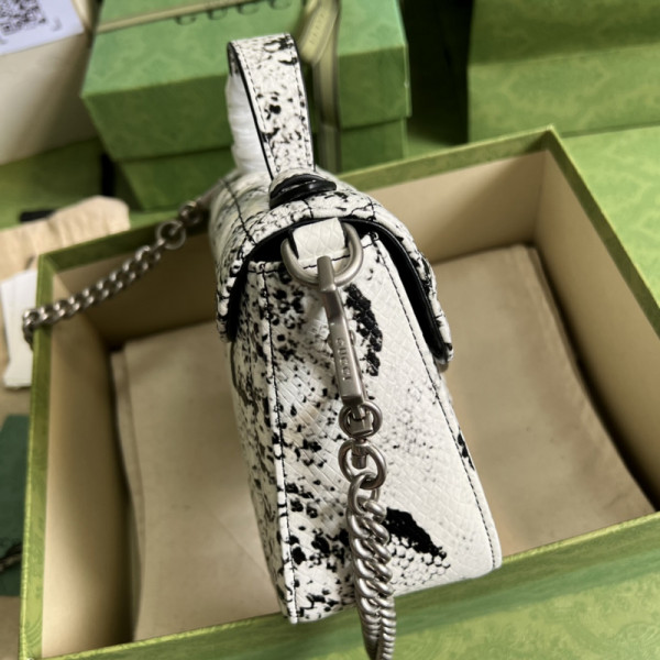 G*u*i gg marmont python mini top handle bag