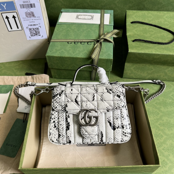 G*u*i gg marmont python mini top handle bag