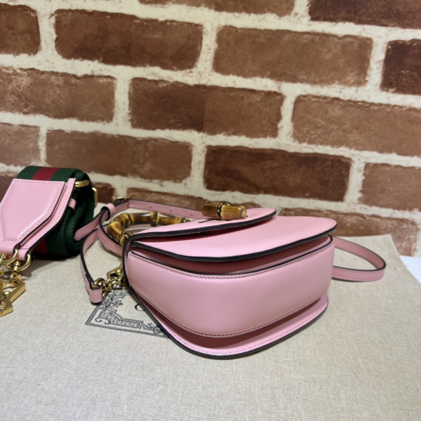 G*u*i mini top handle bag with bamboo