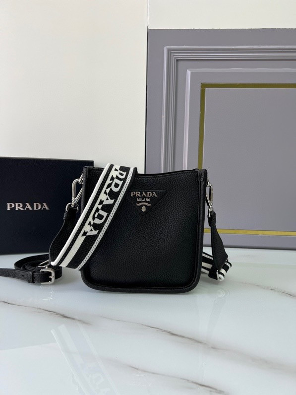 Pra*a leather mini shoulder bag