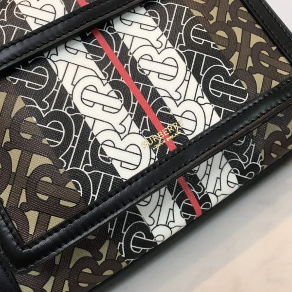 B**rry mini two-tone canvas and leather pocket bag
