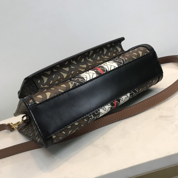 B**rry mini two-tone canvas and leather pocket bag