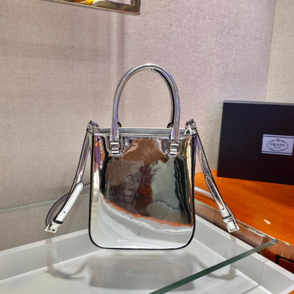 Pra*a small brushed leather tote