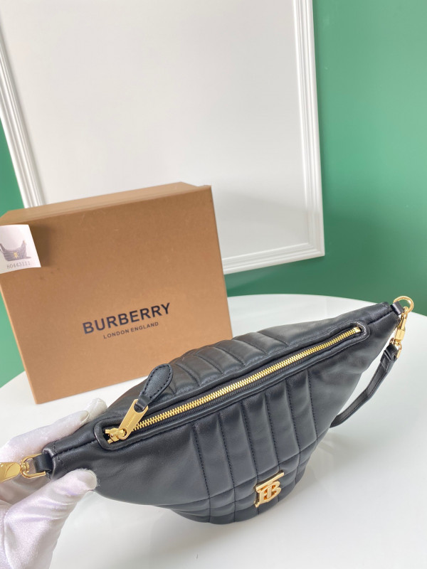B**rry small quilted lambskin crescent lola bag