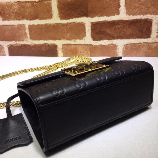 G*u*i padlock small G*u*i signature shoulder bag