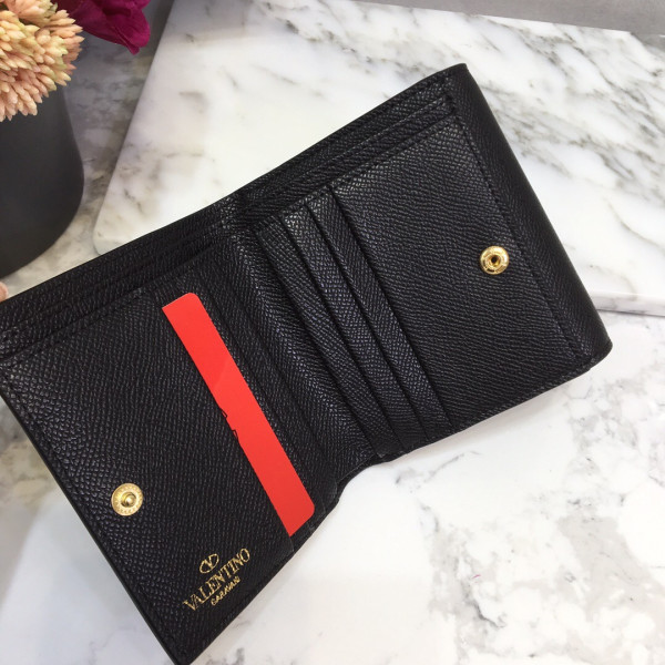 VALENTINO GARAVANI COMPACT VSLING GRAINY CALFSKIN WALLET