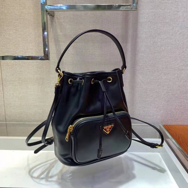 Pra*a duet leather shoulder bag