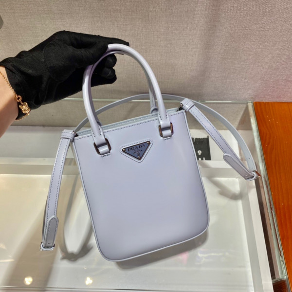 Pra*a small brushed leather tote