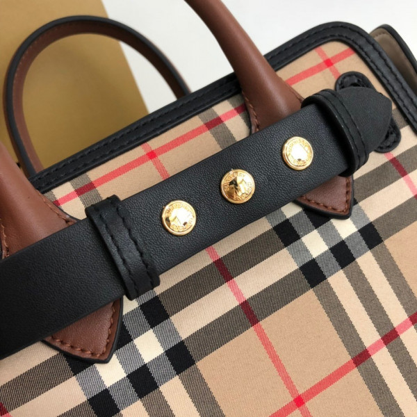 B**rry the mini vintage check triple stud belt bag