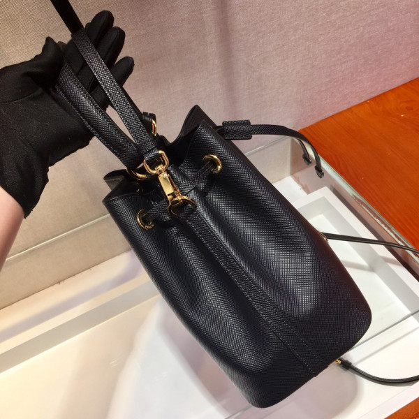Pra*a saffiano leather bucket bag