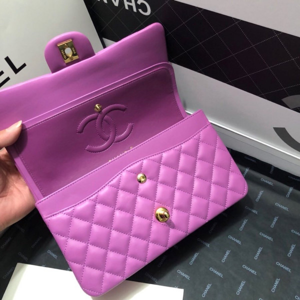 CL FLAP BAG LAMBSKIN