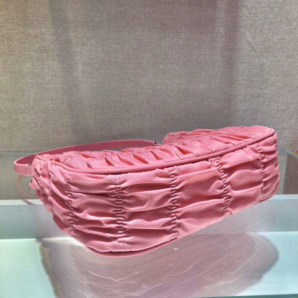 Pra*a nylon and saffiano leather mini bag