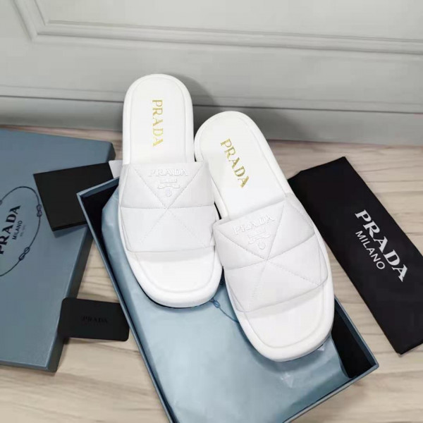 Pra*a nappa leather slides