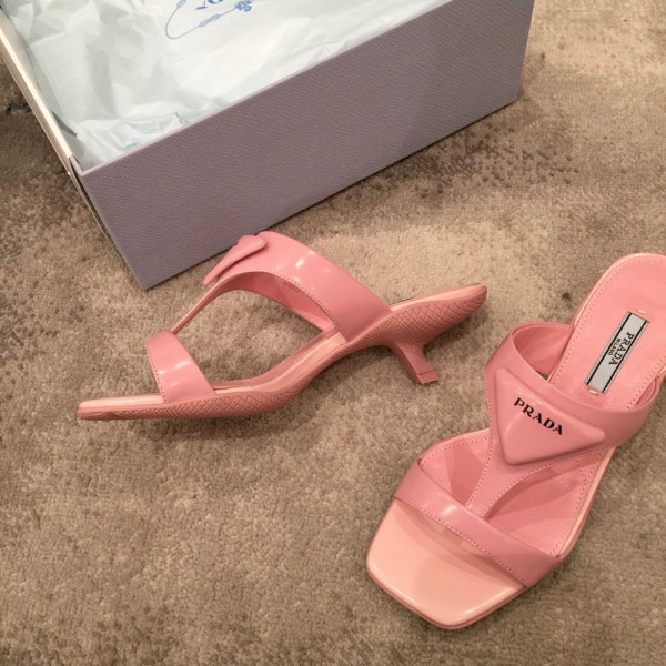 Pra*a brushed leather high-heeled thong sandals