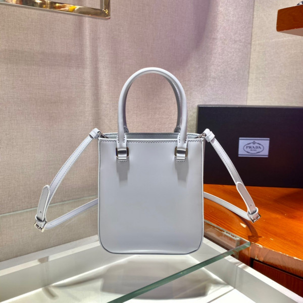 Pra*a small brushed leather tote