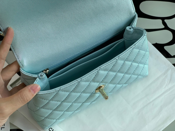 CL FLAP BAG WITH TOP HANDLE
