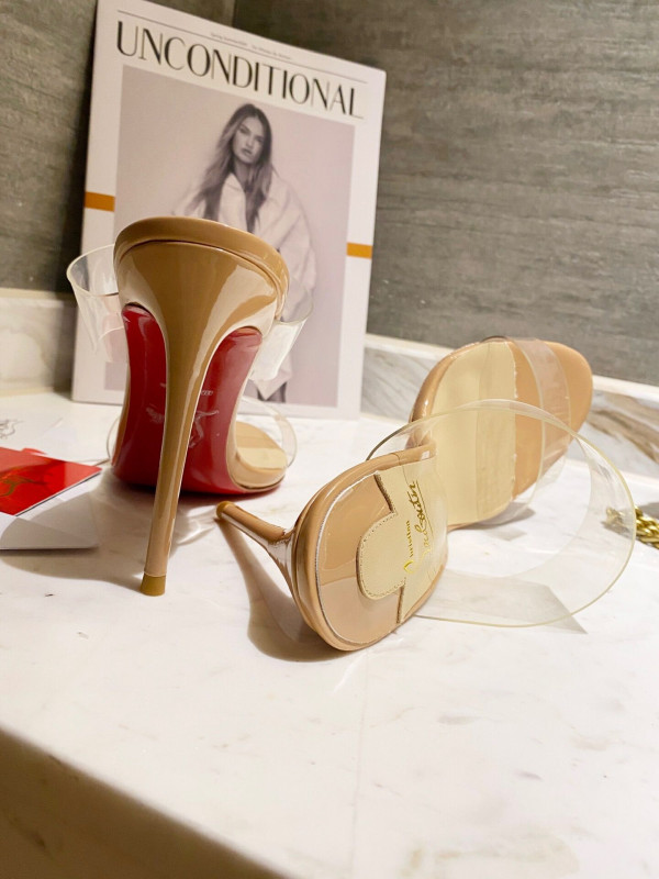 Ch**an louboutin just nothing illusion red sole sandals