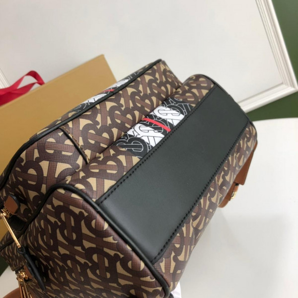 B**rry tmonogram stripe print e-canvas backpack