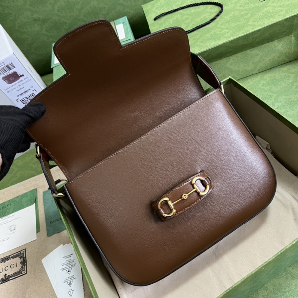 G*u*i horsebit 1955 patchwork shoulder bag