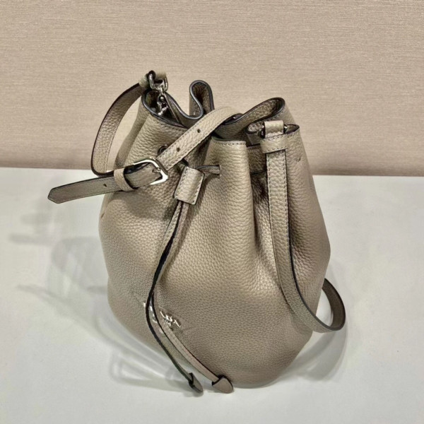 Pra*a leather bucket bag