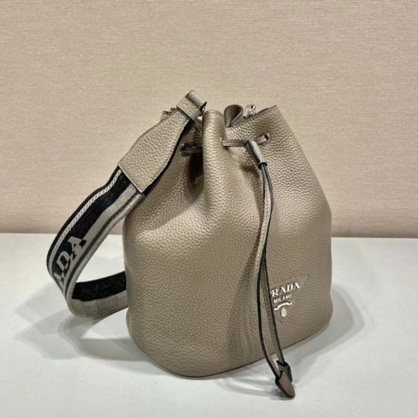 Pra*a leather bucket bag