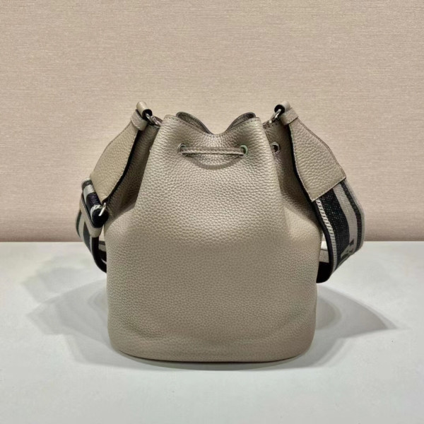 Pra*a leather bucket bag
