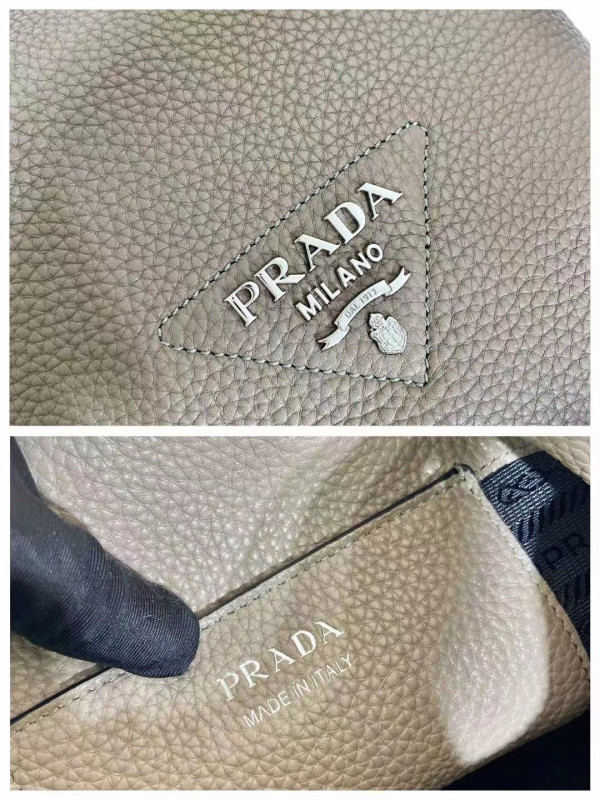 Pra*a leather bucket bag