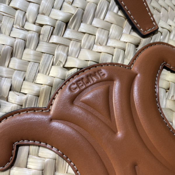 Ce**e triomphe Ce**e classic panier in palm leaves and calfskin