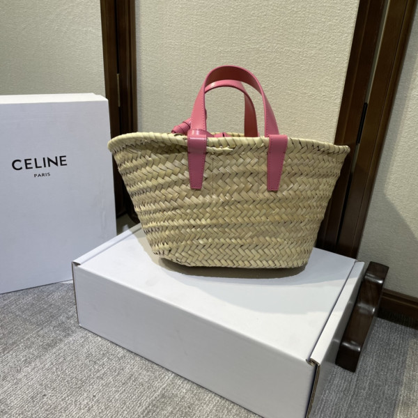 Ce**e triomphe Ce**e classic panier in palm leaves and calfskin