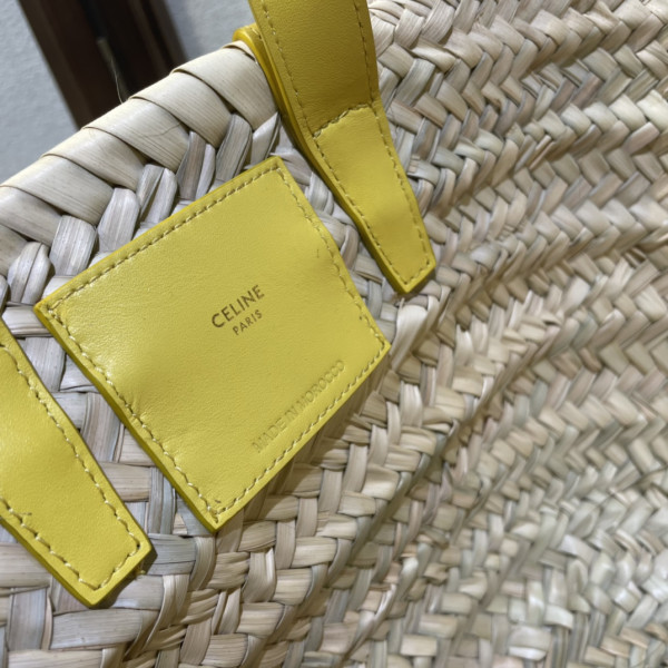 Ce**e triomphe Ce**e classic panier in palm leaves and calfskin