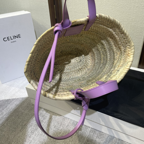 Ce**e triomphe Ce**e classic panier in palm leaves and calfskin
