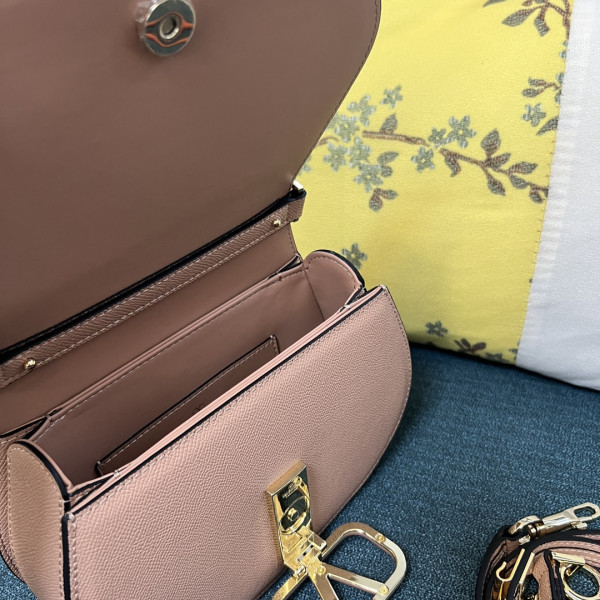 Valentino Garavani Vsling Saddle Leather Shoulder Bag