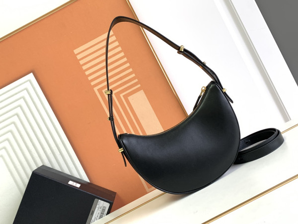 Pra*a arqué leather shoulder bag-22.5*18.5*6cm
