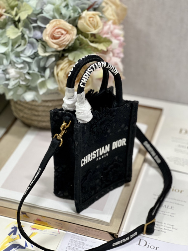 mini D*or book tote phone bag