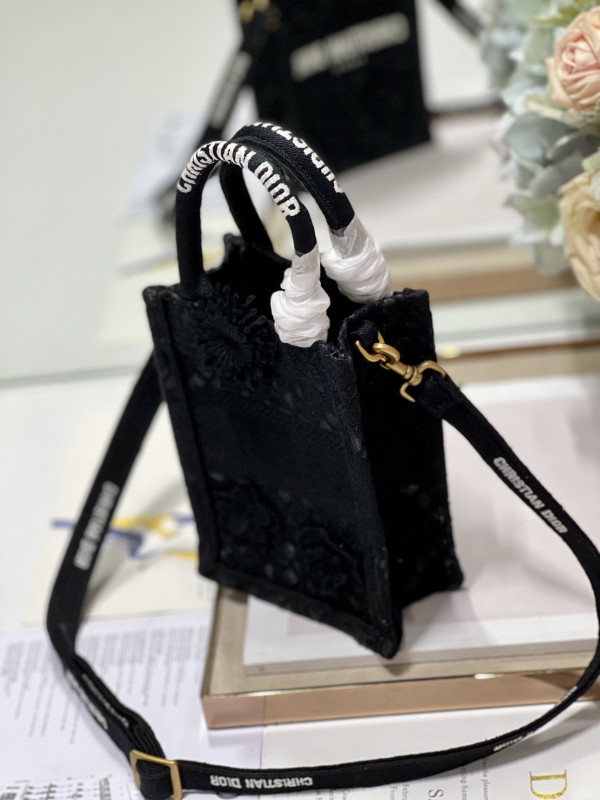 mini D*or book tote phone bag