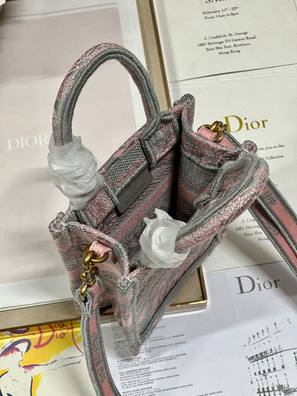 mini D*or book tote phone bag