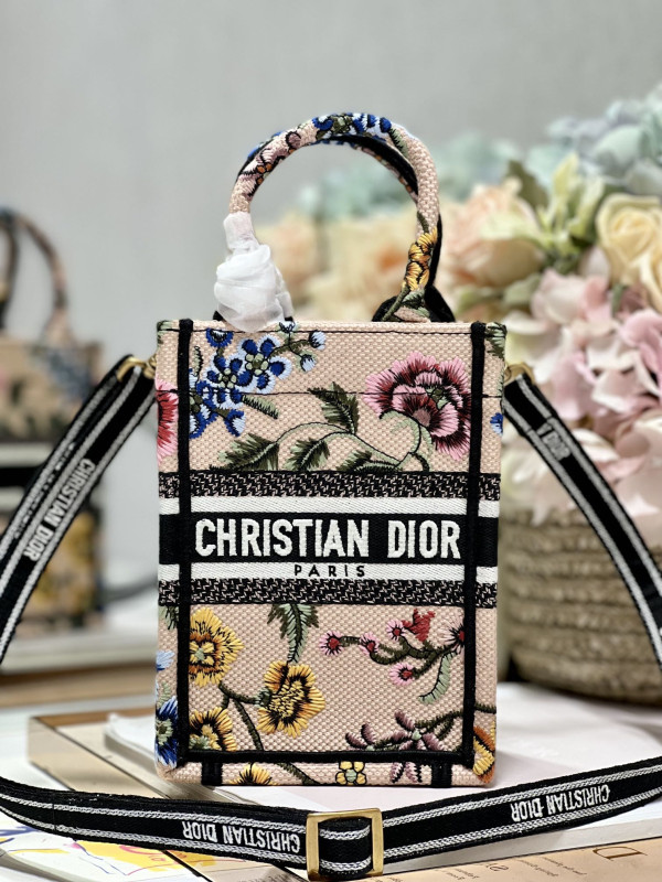 mini D*or book tote phone bag