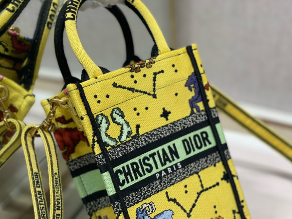 mini D*or book tote phone bag